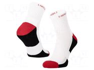 Work socks; Size: 43-46; white-red; 3pcs. LAHTI PRO