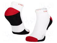 Work socks; Size: 39-42; white-red; short; 3pcs. LAHTI PRO