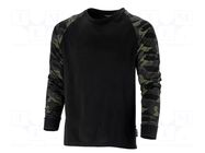 Long-sleeved t-shirt; Size: S; black,camo; 190g/m2 LAHTI PRO