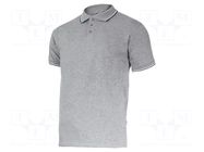 Polo shirt; Size: M; grey; 190g/m2 LAHTI PRO