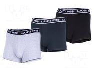 Boxer shorts; Size: XL; black,navy blue,grey; 3pcs. LAHTI PRO
