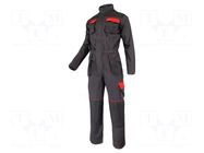 Protective coverall; Size: 52,L; graphite-orange; 190g/m2 LAHTI PRO