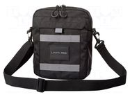 Waist bag; on the shoulder; black; polyester; 290x210x60mm LAHTI PRO