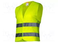 Reflection waistcoat; Size: M; yellow; Mounting: bur LAHTI PRO