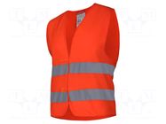 Reflection waistcoat; Size: XXL; orange; Mounting: bur LAHTI PRO