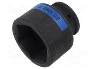 Socket; 6-angles,socket spanner,impact; 55mm; 3/4"; short KING TONY