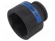 Socket; 6-angles,socket spanner,impact; 57mm; 3/4"; short KING TONY
