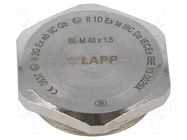 Stopper; M40; 1.5; IP68; brass; Plating: nickel; SKINDICHT®; 45mm LAPP