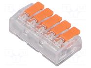 Quick splice; 32A; 450V; for cable; spring clamp; 0.5÷4mm2; ways: 1 PAWBOL