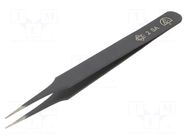 Tweezers; Blade tip shape: sharp; Tweezers len: 120mm; ESD PIERGIACOMI