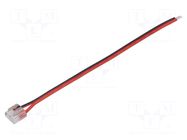 LED tape connector; for tape-wire connection; with leads; 6A POS