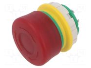 Switch: emergency stop; 22mm; Stabl.pos: 2; NC x2; red; yes; IP65 IDEC