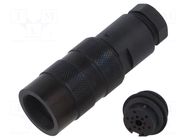Connector: M16; plug; female; PIN: 14; 3A; 60V; 723; soldering; IP67 BINDER