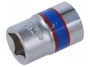 Socket; 6-angles,socket spanner; 13mm; 3/8"; short KING TONY