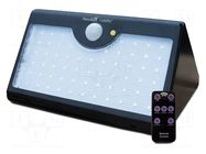 Lamp: LED lighting fixture; IP65; solar; 1100lm; 210x140x108mm; 8h NightSearcher