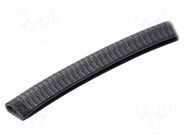 Hole and edge shield; PVC; L: 10m; black; H: 16.5mm; W: 9.5mm RST ROZTOCZE