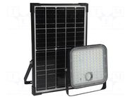 Lamp: LED flood light; IP65; solar,with motion detector; 4800lm NightSearcher