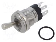 Switch: toggle; Pos: 2; SPDT; ON-ON; 5A/250VAC; -40÷85°C; IP67; 12VDC ONPOW