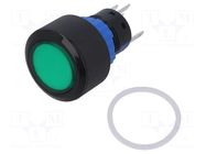 Switch: push-button; Pos: 2; SPDT; 0.5A/220VAC; 1A/24VDC; ON-(ON) ONPOW