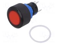 Switch: push-button; Pos: 2; SPDT; 0.5A/220VAC; 1A/24VDC; ON-(ON) ONPOW