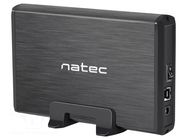 Hard discs housing: 3,5"; LED status indicator; aluminium; black NATEC