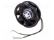 Fan: EC; radial; 230VAC; Ø225x106mm; 725m3/h; ball; 2900rpm; IP54 EBM-PAPST