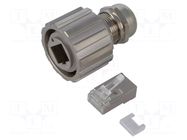Steckverbinder-Set Cat. 5e Zinkdruckguss Kunststoff Metall m CONEC