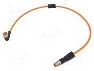 Cable: for sensors/automation; PIN: 4; 0.6m; Insulation: PUR LUMBERG AUTOMATION
