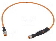 Cable: for sensors/automation; PIN: 4; 0.6m; Insulation: PUR LUMBERG AUTOMATION
