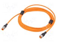 Cable: for sensors/automation; M12; PIN: 4; 5m; plug; 230VDC; 230VAC LUMBERG AUTOMATION