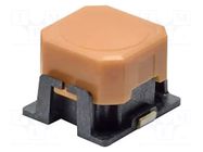 Switch: keypad; Pos: 2; SPST-NO; 0.05A/16VDC; brown; SMT; 4N; square OMRON Electronic Components
