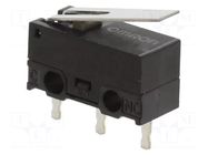 Microswitch SNAP ACTION; 1A/125VAC; 0.5A/30VDC; with lever; SPDT OMRON Electronic Components