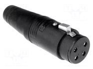 Connector: loudspeaker; plug; female; PIN: 8; for cable; 15A; 100V AMPHENOL