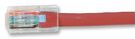 LEAD, CAT6 UNBOOTED UTP, RED, 1M