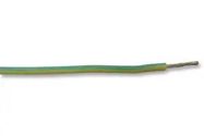 WIRE, SILICONE, GRN/YEL, 0.75MM, 100M
