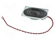 Loudspeaker; miniature; 2W; 8Ω; 27x20x5.9mm; 20kHz; fabric Same Sky