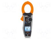 Meter: multifunction; pincers type; Øcable: 45mm; LCD; True RMS HT INSTRUMENTS