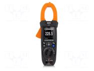 Meter: multifunction; pincers type; Øcable: 40mm; LCD TFT; IP40 HT INSTRUMENTS