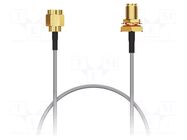 Cable; SMA male,SMA female; brown; -40÷125°C; 0÷3GHz; 300mm; 50Ω GCT