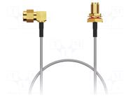 Cable; SMA male,SMA female; brown; -40÷125°C; 0÷3GHz; 100mm; 50Ω GCT