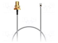 Cable; IPEX MHF 1 LK,RP-SMA female; black; -40÷85°C; 0÷3GHz; 50mm GCT