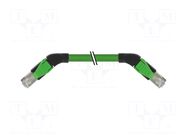 Patch cord; Cat: 5; stranded; Cu; 5m; PUR; green; 22AWG; Cores: 4; IP20 MURRELEKTRONIK