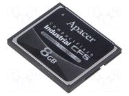 Memory card; industrial; CF,MLC; R: 110MB/s; W: 65MB/s; 8GB APACER