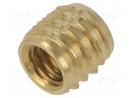 Threaded insert; brass; M6; BN 37915; L: 7.9mm; for plastic TAPPEX