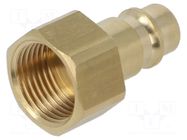 Quick connection coupling; 0÷35bar; brass; 33mm; 1000l/min PNEUMAT