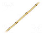 COB LED tape; white; LED/m: 320; 8mm; IP20; 180°; 5W/m; CRImin: 90 POS