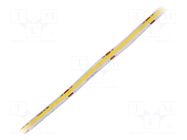 COB LED tape; white; LED/m: 320; 8mm; IP20; 180°; 5W/m; CRImin: 90 POS