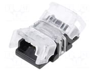 LED tape connector; for tape-to-tape connection; 4A; 12V,24V POS
