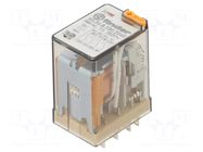 Relay: electromagnetic; 4PDT; 230VAC; Icontacts max: 7A; plug-in FINDER