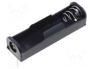 Holder; AA,R6; Batt.no: 1; for PCB; black; 51mm COMF